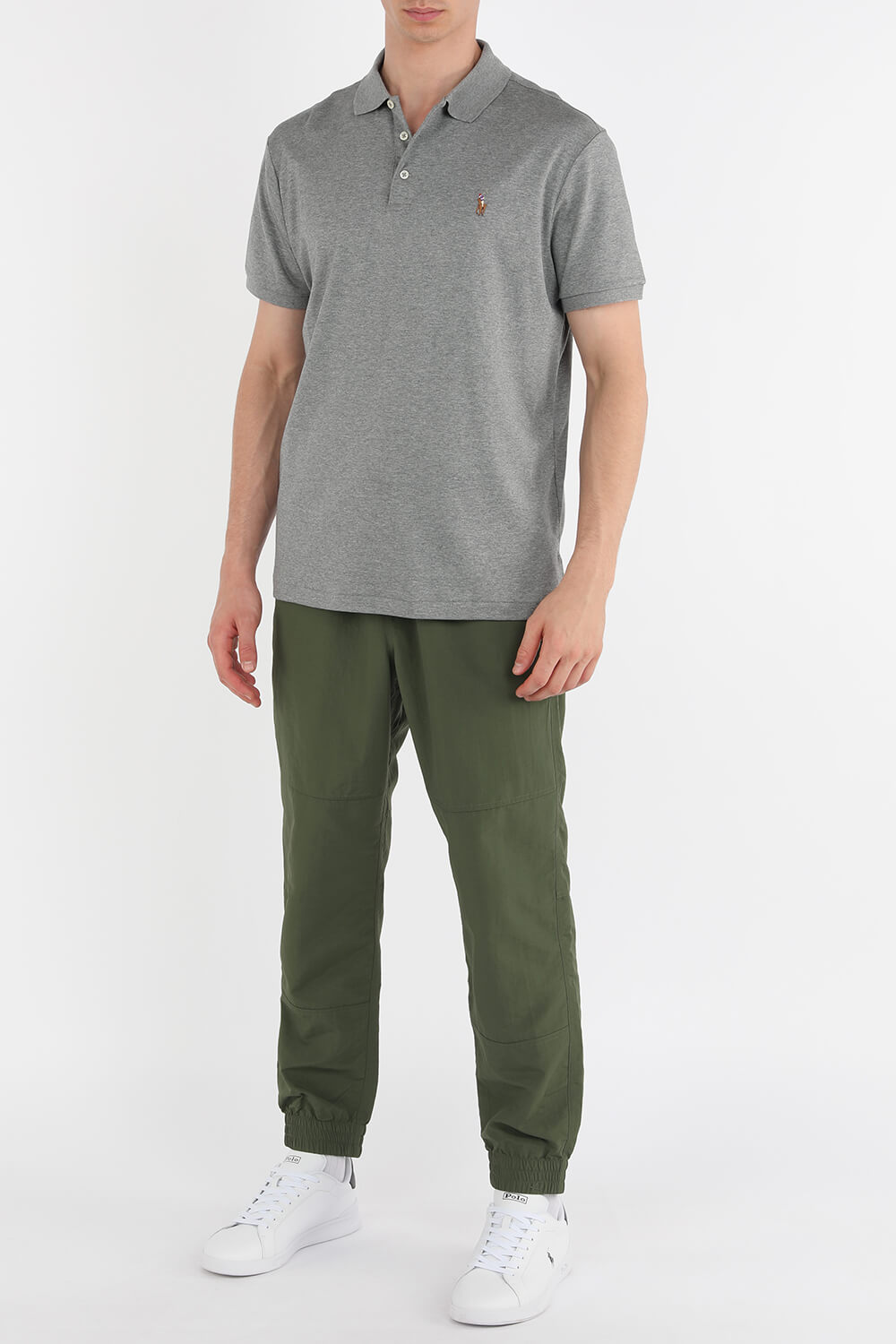 Logo Polo Shirt in Grey